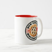 今はミンセミートパイを提供 ツートーンマグカップ (正面右)