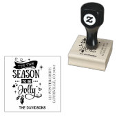 今はモダン差出人住所の季節だすてき ラバースタンプ (押印)