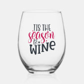 「今はワインの季節だ ステムなしワイングラス (正面)