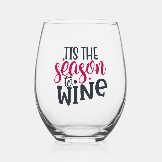 「今はワインの季節だ ステムなしワイングラス (正面)