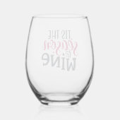 「今はワインの季節だ ステムなしワイングラス (裏面)