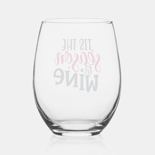 「今はワインの季節だ ステムなしワイングラス (裏面)