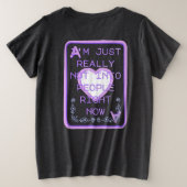 今は人にあまり関わりたくない ハートのエース プラスサイズTシャツ (デザイン裏面)