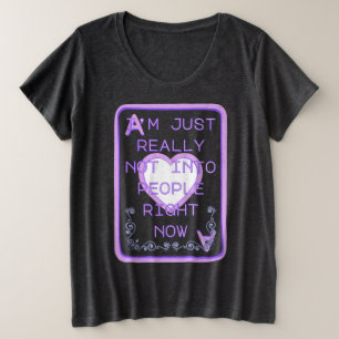 今は人にあまり関わりたくない ハートのエース プラスサイズTシャツ