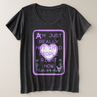 今は人にあまり関わりたくない ハートのエース プラスサイズTシャツ