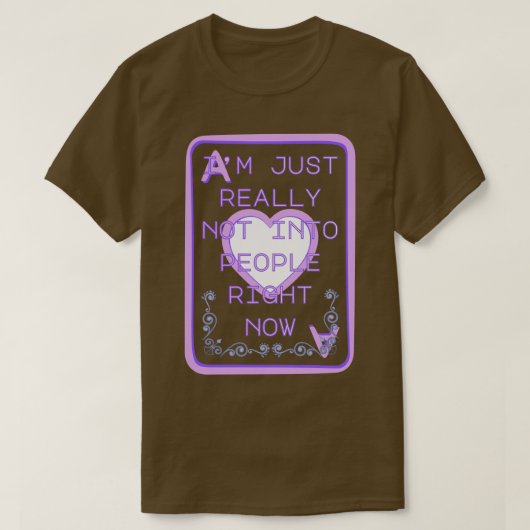 今は人にあまり関わりたくない ハートのエース Tシャツ (デザイン正面)