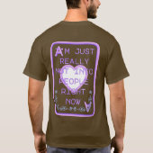 今は人にあまり関わりたくない ハートのエース Tシャツ (裏面)