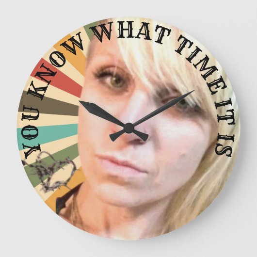 今は何時か分かっているだろう ラージ壁時計 (正面)