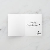 今は何？かわいい猫ヴィンテージ写真卒業カード カード (内部)