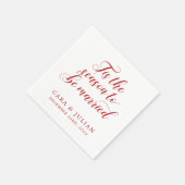 今は冬の結婚式結婚したの季節だ スタンダードカクテルナプキン (角)