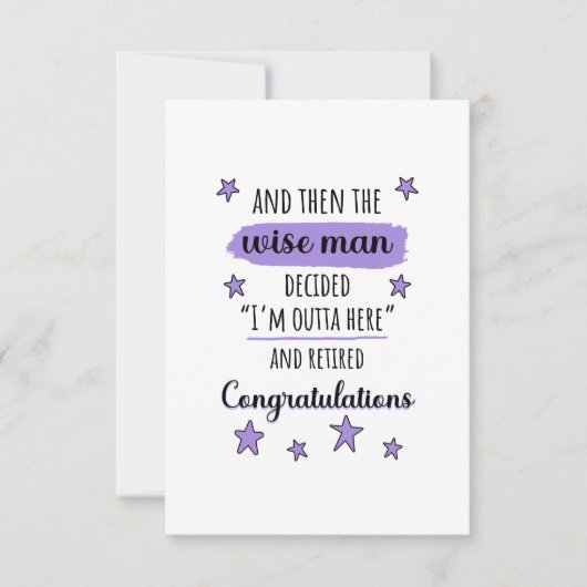 今は外出中だ» おもしろい退職 サンキューカード (正面)