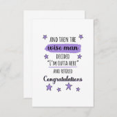 今は外出中だ» おもしろい退職 サンキューカード (正面/裏面)