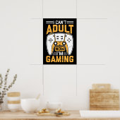 今は大人になれない、ゲーム中おもしろい- Video Gamer ポスター (キッチン)