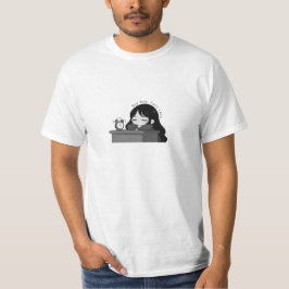 今は寝て後でパニックちびガールイラスト Tシャツ