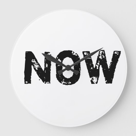 今は時間だけだ ラージ壁時計 (正面)