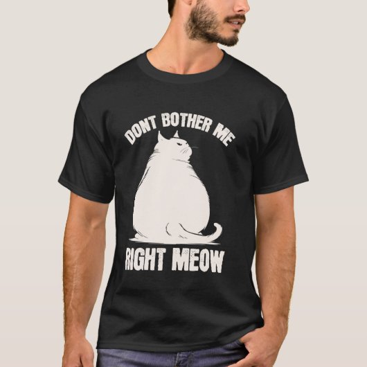 今は構わないでネコちゃん デブ猫+猫好き+クリスマス Tシャツ (正面)