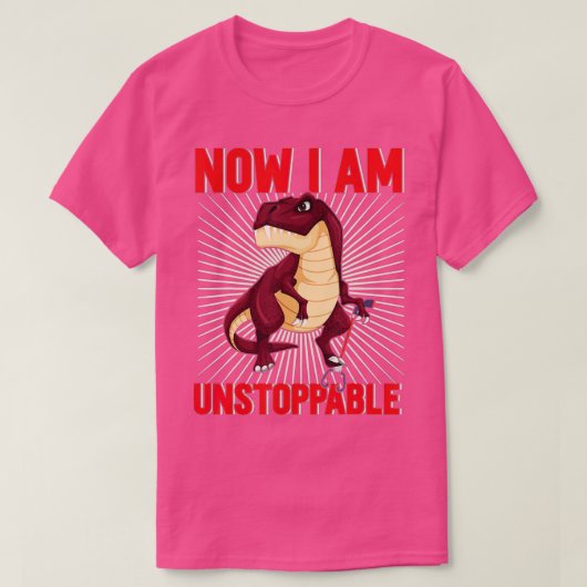 今は止められないおもしろいTRex (18) Tシャツ (デザイン正面)