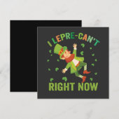 今は無理、面白いセントパトリックデーのユーモア 招待状 (正面/裏面)