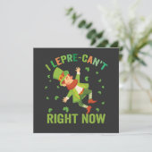 今は無理、面白いセントパトリックデーのユーモア 招待状 (スタンド正面)