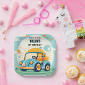 今は男の子かわいいゴルフホール1歳の誕生日 ペーパープレート (パーティー)