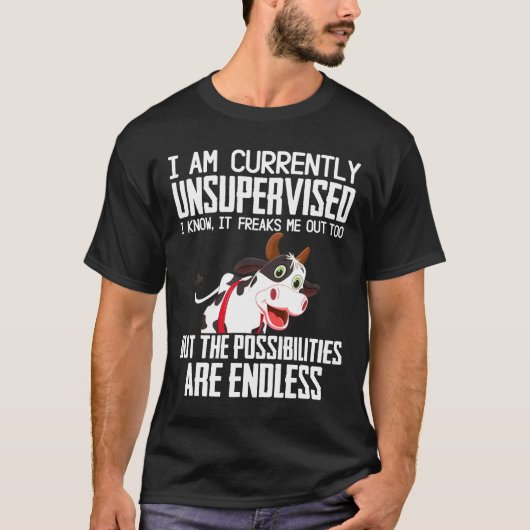 今は監視されていない牛 Tシャツ (正面)