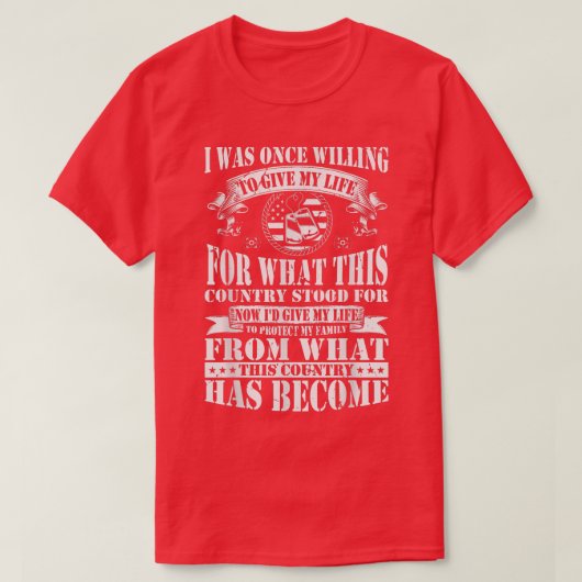 今は私の人生与えを家族のUSベター保護に向けて Tシャツ (デザイン正面)