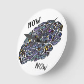 今は紫の脳のクリスチャン時計 ラウンド壁時計 (傾斜)