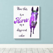 今は紫違う色の馬 キャンバスプリント (インサイチュ (ウッドフロア))