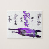 今は紫違う色の馬 ジグソーパズル (横)