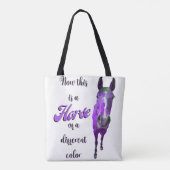 今は紫違う色の馬 トートバッグ (裏面)