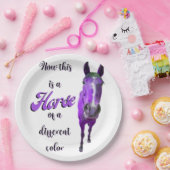 今は紫違う色の馬 ペーパープレート (パーティー)