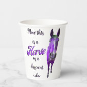 今は紫違う色の馬 紙コップ (正面)