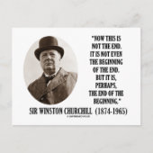 今は終わりではない(ウィンストン・チャーチル引用文) ポストカード (正面)