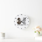 今は終わりではない(ウィンストン・チャーチル) ラウンド壁時計 (ホーム)