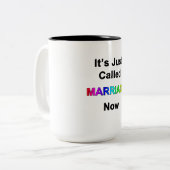 今は結婚と呼ばれている ツートーンマグカップ (正面左)