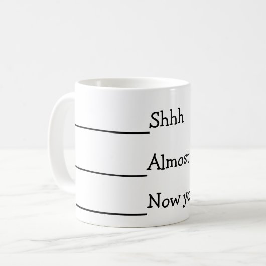 今は話おもしろいミーム コーヒーマグカップ (正面左)