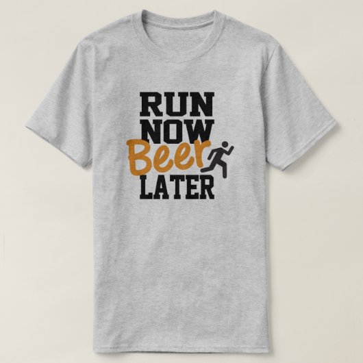 今は走れビールは後で Tシャツ (デザイン正面)