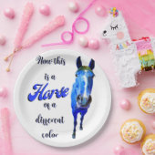 今は青い色の違う馬だ ペーパープレート (パーティー)