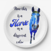 今は青い色の違う馬だ ペーパープレート (正面)