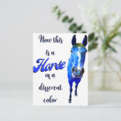 今は青い色の違う馬だ ポストカード (スタンド正面)