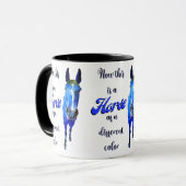今は青い色の違う馬だ マグカップ (正面左)