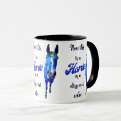 今は青い色の違う馬だ マグカップ (正面右)