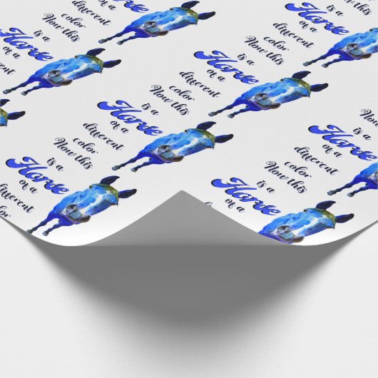 今は青い色の違う馬だ ラッピングペーパー (角)