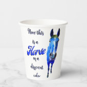 今は青い色の違う馬だ 紙コップ (正面)