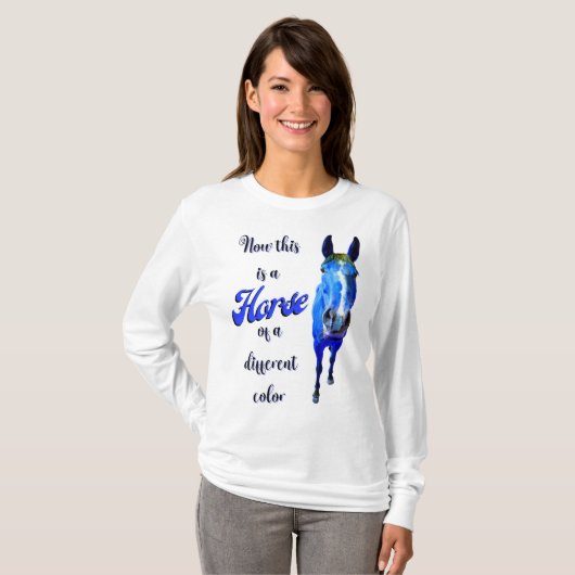 今は青い色の違う馬だ Tシャツ (正面フル)
