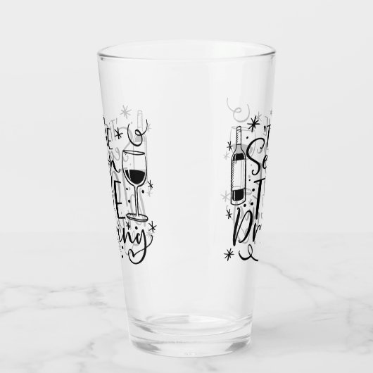 今は飲む季節だ |クリスマスユーモア タンブラーグラス (左)