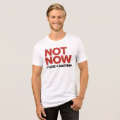今は。会議がある トライブレンドＴシャツ (正面全面)