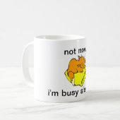 今は…寝てな忙しい コーヒーマグカップ (正面左)