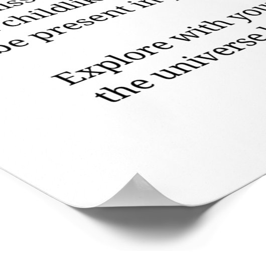 今はBe Present詩のポスターのウォールアートを持っている ポスター (角)