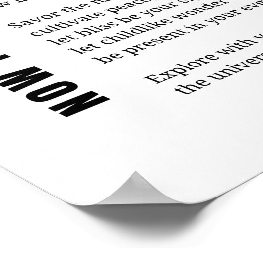 今はBe Present詩のポスターのウォールアートを持っている ポスター (角)